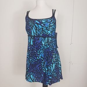 Great Lengths One-Piece Swim Dress and Suit Sz M